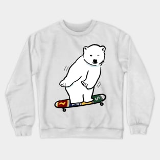 skateboarding polar bear Crewneck Sweatshirt